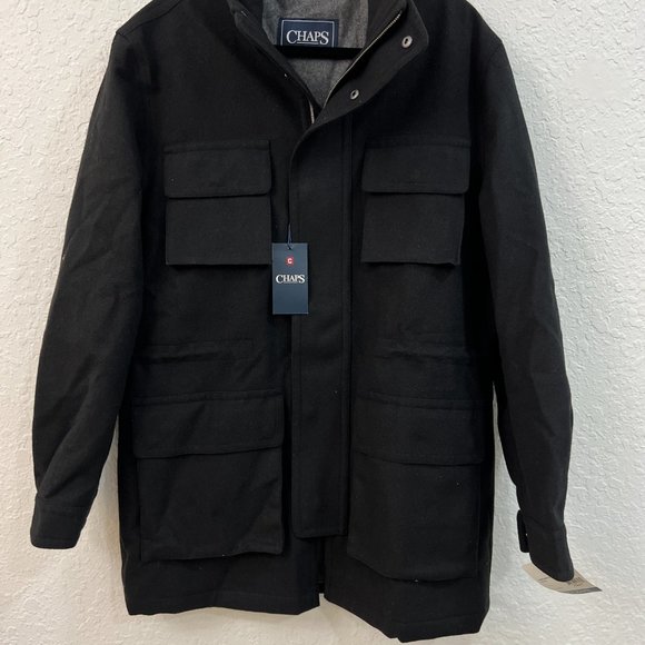 Chaps Men's Casual Coat Black Size 42 Reg - Picture 5 of 12